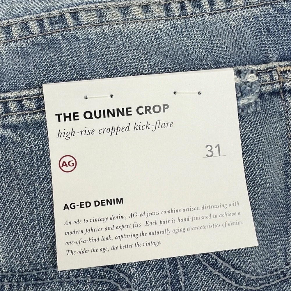 AG Adriano Goldschmied Women’s The Quinne Crop Jeans Blue, Size 31 - Picture 4 of 4